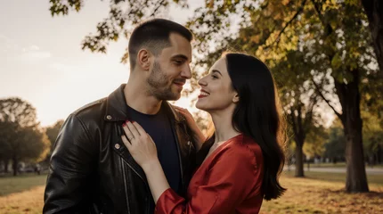 Пример генератора видео, парень с девушкой нежно целуются