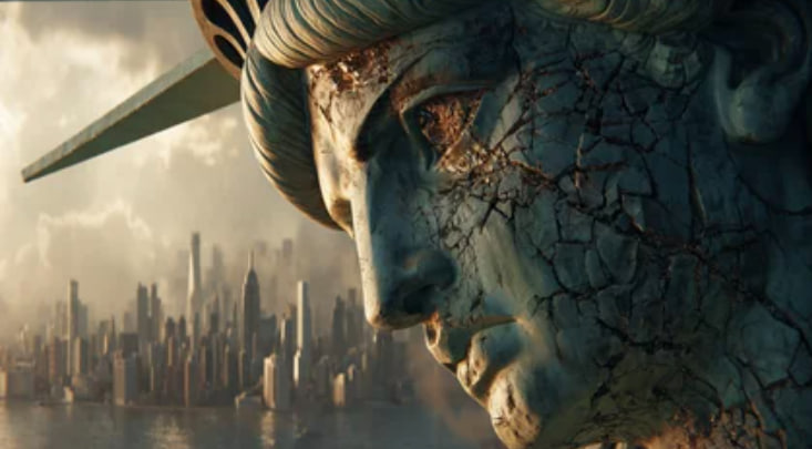 Пример генератора видео, статуя оживает