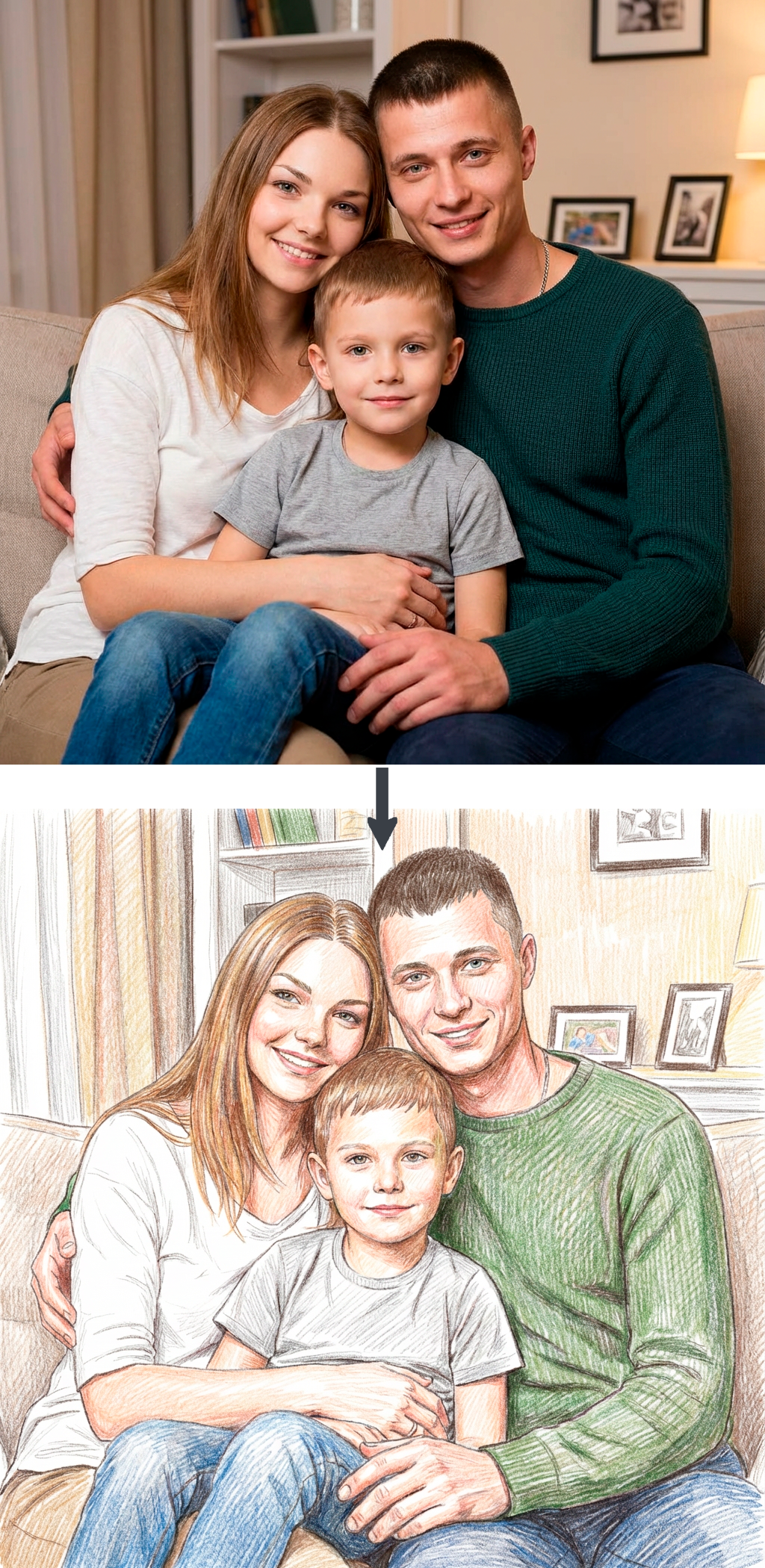 Пример нейросети для превращения фото в рисунок